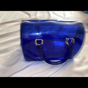 navy blue furla bag